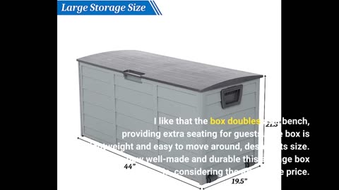 Buyer Feedback: VINGLI Upgraded Version 132 Gallon Outdoor Storage Box, Patio Rattan Deck Box,...