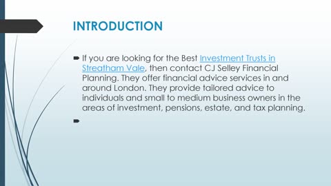Best Investment Trusts in Streatham Vale.