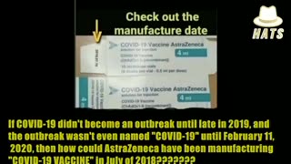 The AstraZeneca covid Vaccine was produced in 2018.