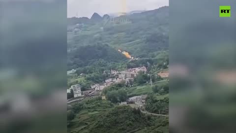 Chinese space rocket falls on populated area