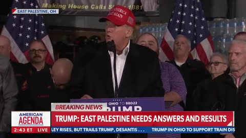 INCREDIBLE! President Trump brings "Trump Water" to residents of East Palestine!