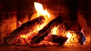 Relaxing Music in Front of Fireplace