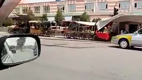 Taliban patrol in Kandahar city