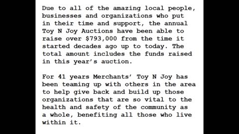 23-1214 - Wholesome Holidays- Successful 41st Merchants’ Toy N Joy Auction celebrated