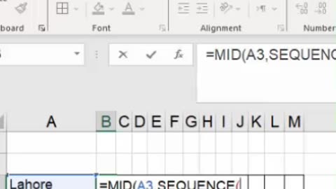 Learn MS office with MKA Channel(SPLIT WORDS INTO LETTER in Excel)