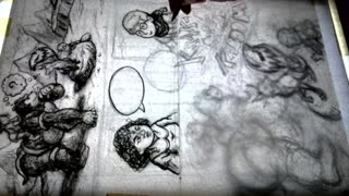 Art Timelapse: Charcoal Art for Book 2, Page 4 in 30 minutes