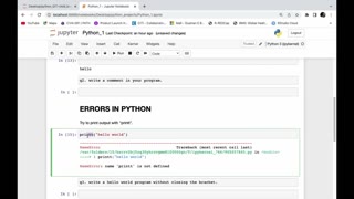 Name error in python