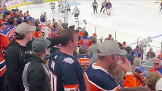 Unhappy Oilers Fans Throw Litter On Ice