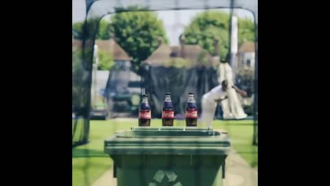 Cricketers bottle flip challenge