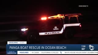 Multiple people rescued from overturned Panga boat in Ocean Beach California