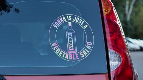 Vodka is just a vegetable salad vinyl decal