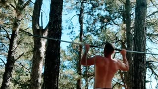 Tree Pull-Up Workout in Mother Nature's Playground