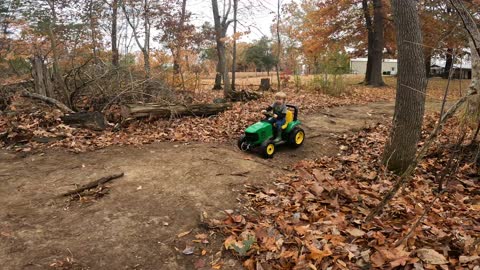 Kid Crashes His Toy Tractor