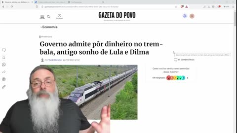 LULA DE NOVO fala sobre FINANCIAR O GOVERNO DE UM TREM ENTRE RIO E SÃO PAULO