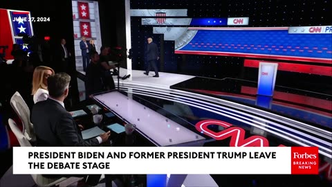 WATCH- Biden And Trump Leave The Debate Stage After First Presidential Debate
