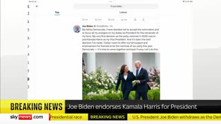 BREAKING Joe Biden backs Kamala Harris for Democratic nomination