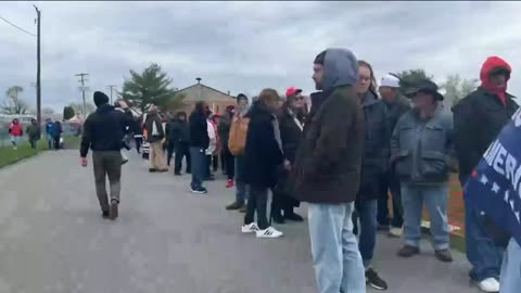 Line outside Trump Rally 5 Hours Early in Schnecksville, PA