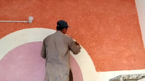 Wall grace apply on Wall || وال گریس دیوار پر لگانے کا طریقہ.