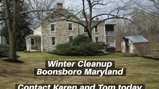 Winter Cleanup Boonsboro Maryland Landscape