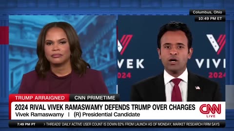 Vivek Ramaswamy talking About Trump's Indictments on CNN