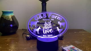 Acrylic LED Light Engraved with the 60watt CO2 Laser