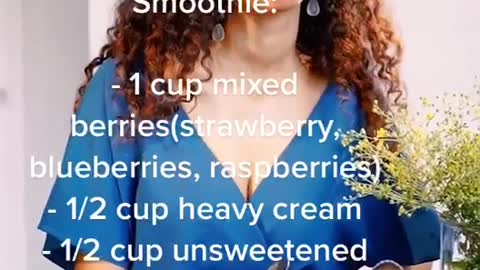 Berry and Cream Keto Smoothie. Weight Loss Tips for beginners.