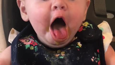 Baby Delivers Hilarious Expression After Trying Kale