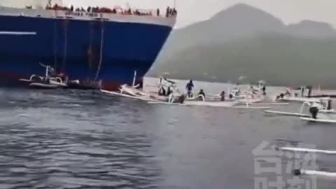 A ferry carrying 271 people caught fire near the island of Bali,
