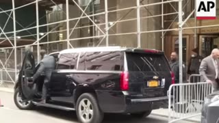 Manhattan DA Alvin Bragg seen leaving office