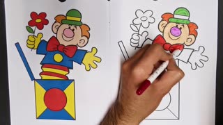 My first coloring Book: Happy Clown coloring