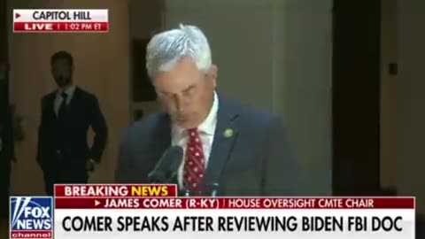 Congressman Comer Says Explosive New Revelation PROVES Biden Committed Bribery