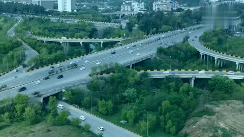 Islamabad the Capital city of Pakistan drone view, The most beautiful capital city of the world.