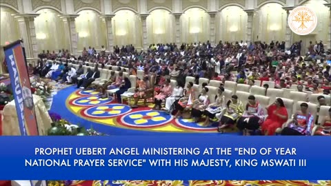 Prophet Uebert Angel Ministering At The National Prayer Service With King Mswati III.mp4