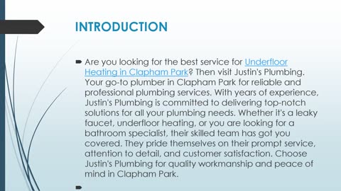 Get The Best Underfloor Heating in Clapham Park.