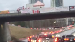 North Vancouver overpass rally January 2023
