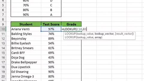 Excel Tips and Tricks - How to use the LOOKUP function