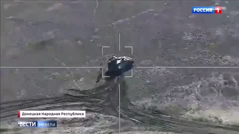 Russian Lancet drone strikes Ukrainian SAM Stormer AA system