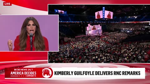 Trump arrives ahead of Kimberly Guilfoyle's RNC speech