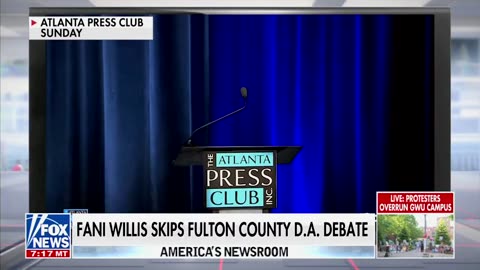 Fani Willis declined to participate in Debate and she is Represented by an Empty Podium