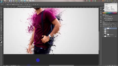 Photoshop tutorials - Splatter, Dispersion photo manipulation Tutorial