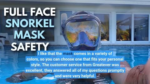 Real Feedback: Greatever G2 Full Face Snorkel Mask with Latest Dry Top System,Foldable 180 Degr...