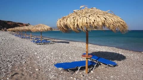 Greek island of KARPATHOS_ Empty, scenic beach 🏖️, no tourists (yet) due to Covid-19