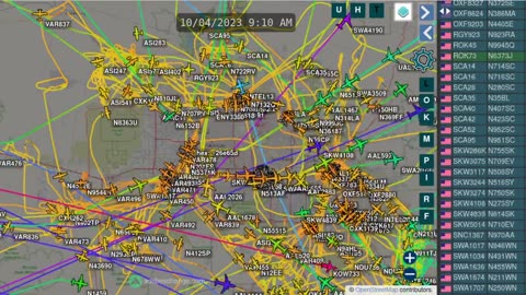 TimeLapse for the Bird Mafia China Skywest War Fare over North Phoenix AZ - Oct 4th 2023 -