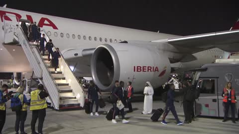 Spain arrive in Qatar ahead of 2022 World Cup.