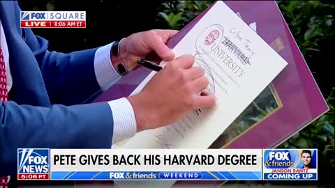 Pete Hegseth Destroys His Own Harvard Diploma While Taking A Stand Against The Woke University