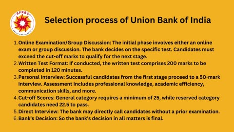 Union bank of India- recruitment process and eligibility