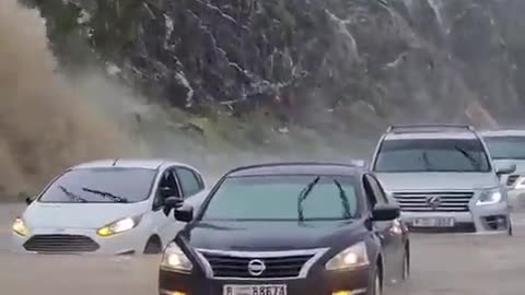 Extreme flash flooding in the United Arab Emirates