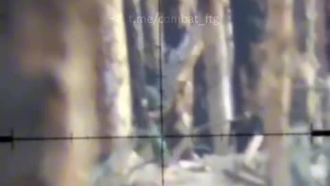 The dropping of a Russian by a sniper from the 12th "Azov" Special Forces Brigade