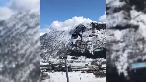 Dude Did A Great Skiing Trick