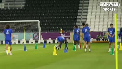 Kylian Mbappe trains with defending champions France ahead of World Cup Semi-Final against Morocco